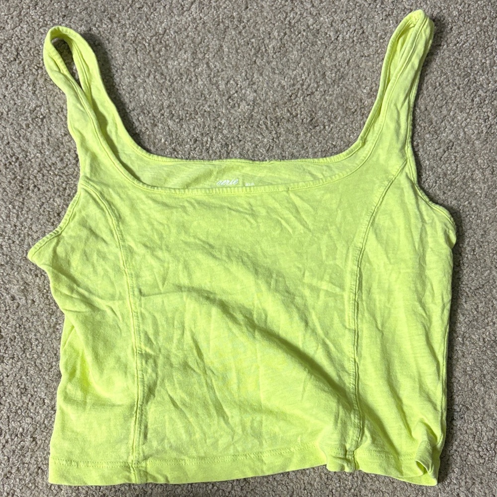 Aerie Neon Yellow Tank Top